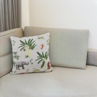 Vibrant Jungle Adventure Kids Cushion - 100% Cotton - Plush & Cozy - Easy to Clean - 45x45cm