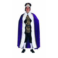 Adult King Crown: Blue Velvet