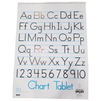 School Smart Chart Tablet, 24 x 32 in, 25 Sheets, 1-1/2 in Skip Line