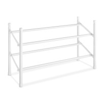 Whitmor 6023-210 White Stackable & Expandable Shoe Rack- 24 X 45 In