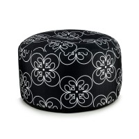 Star Wars White Rebel Symbol 10.5 X 22 Inch Black Pouf Ottoman