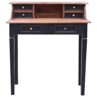Vidaxl Writing Desk With Drawers 35.4X19.7X39.8 Solid Reclaimed Wood