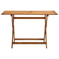 Vidaxl Folding Patio Table 47.2X27.6X29.5 Solid Wood Acacia