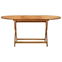 Vidaxl Folding Patio Table 63X33.5X29.5 Solid Wood Acacia