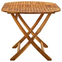 Vidaxl Folding Patio Table 63X33.5X29.5 Solid Wood Acacia