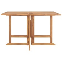 Vidaxl Folding Garden Dining Table 120X120X75 Cm Solid Teak Wood