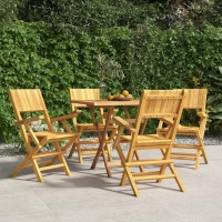 Vidaxl Folding Patio Chairs 4 Pcs 21.7X24X35.4 Solid Wood Teak