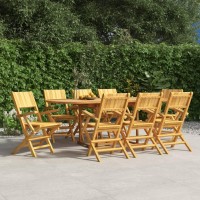 Vidaxl Folding Patio Chairs 8 Pcs 21.7X24X35.4 Solid Wood Teak