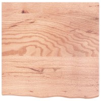 Vidaxl Table Top Light Brown 23.6X23.6X(0.8-1.6) Treated Solid Wood Oak