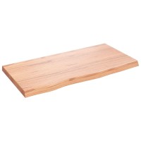 Vidaxl Table Top Light Brown 31.5X15.7X(0.8-1.6) Treated Solid Wood Oak