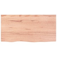 Vidaxl Table Top Light Brown 31.5X15.7X(0.8-1.6) Treated Solid Wood Oak
