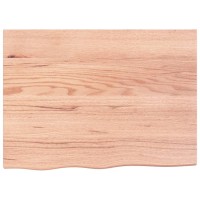 Vidaxl Table Top Light Brown 31.5X23.6X(0.8-1.6) Treated Solid Wood Oak