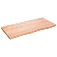 Vidaxl Table Top Light Brown 39.4X19.7X(0.8-1.6) Treated Solid Wood Oak