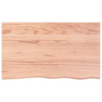 Vidaxl Table Top Light Brown 39.4X23.6X(0.8-1.6) Treated Solid Wood Oak