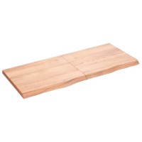 Vidaxl Table Top Light Brown 47.2X19.7X(0.8-1.6) Treated Solid Wood Oak