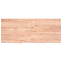 Vidaxl Table Top Light Brown 47.2X19.7X(0.8-1.6) Treated Solid Wood Oak