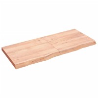 Vidaxl Table Top Light Brown 55.1X23.6X(0.8-2.4) Treated Solid Wood Oak