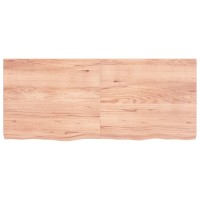 Vidaxl Table Top Light Brown 55.1X23.6X(0.8-2.4) Treated Solid Wood Oak