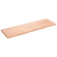 Vidaxl Table Top Light Brown 63X19.7X(0.8-1.6) Treated Solid Wood Oak