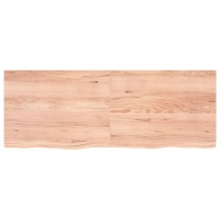 Vidaxl Table Top Light Brown 63X23.6X(0.8-1.6) Treated Solid Wood Oak