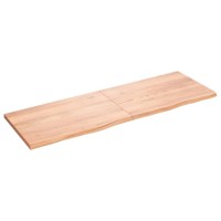 Vidaxl Table Top Light Brown 70.9X23.6X(0.8-1.6) Treated Solid Wood Oak
