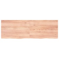 Vidaxl Table Top Light Brown 70.9X23.6X(0.8-1.6) Treated Solid Wood Oak