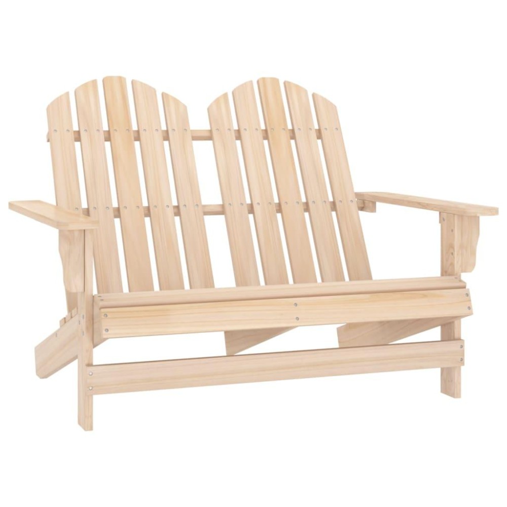 Vidaxl 2-Seater Patio Adirondack Chair Solid Wood Fir
