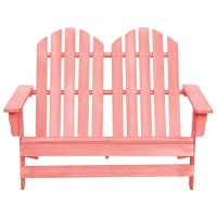 Vidaxl 2-Seater Patio Adirondack Chair Solid Wood Fir Pink