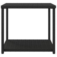 Vidaxl Side Table Black 21.7X17.7X19.3 Poly Rattan