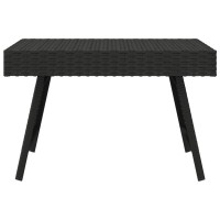 Vidaxl Foldable Side Table Black 23.6X15.7X15 Poly Rattan