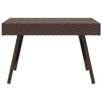 Vidaxl Foldable Side Table Brown 23.6X15.7X15 Poly Rattan