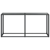 Vidaxl Console Table Black 160X35X75.5Cm Tempered Glass