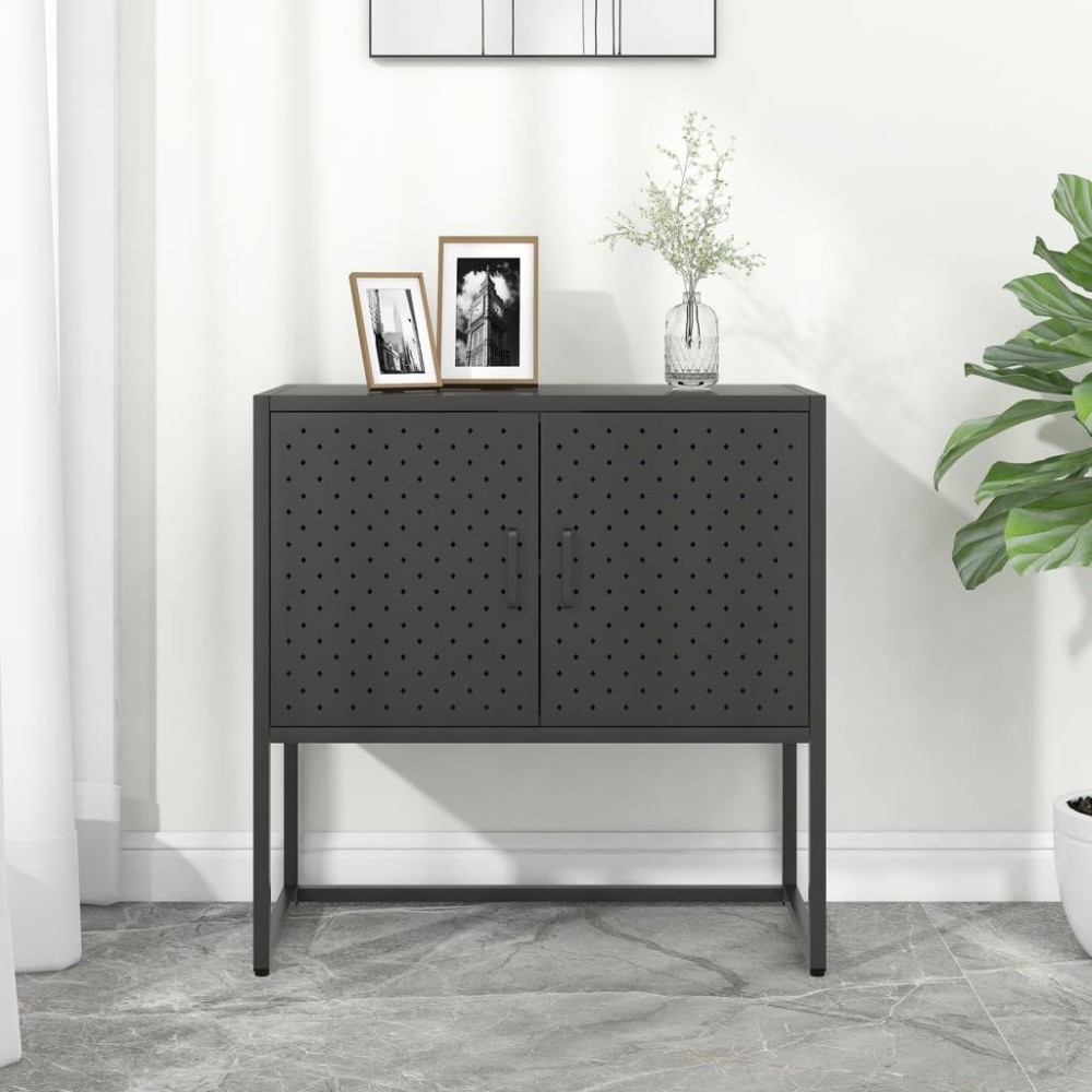 Vidaxl Sideboard Anthracite 75X35X75 Cm Steel