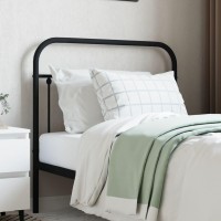 Vidaxl Metal Headboard Black 39.4