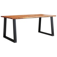 Vidaxl Dining Table With Live Edge 70.9X35.4X29.5 Solid Wood Acacia