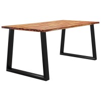 Vidaxl Dining Table With Live Edge 70.9X35.4X29.5 Solid Wood Acacia
