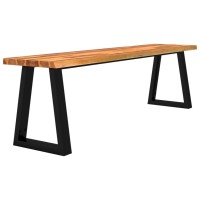 Vidaxl Bench With Live Edge 63 Solid Wood Acacia