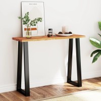 Vidaxl Console Table With Live Edge 43.3X13.8X31.5 Solid Wood Acacia