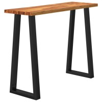 Vidaxl Console Table With Live Edge 43.3X13.8X31.5 Solid Wood Acacia