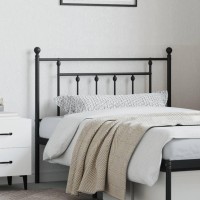 Vidaxl Metal Headboard Black 39.4