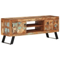 Vidaxl Tv Stand 44.1X11.8X17.7 Solid Wood Reclaimed