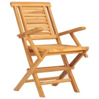 Vidaxl Folding Patio Chairs 2 Pcs 22X24.8X35.4 Solid Wood Teak