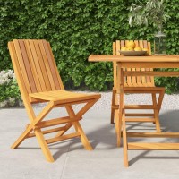 Vidaxl Folding Patio Chairs 2 Pcs 18.5X18.5X35 Solid Wood Teak