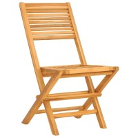 Vidaxl Folding Patio Chairs 2 Pcs 18.5X24.4X35.4 Solid Wood Teak
