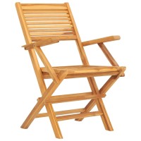 Vidaxl Folding Patio Chairs 2 Pcs 21.7X24.4X35.4 Solid Wood Teak