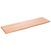 Vidaxl Wall Shelf Light Brown 39.4X11.8X0.8 Treated Solid Wood Oak
