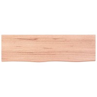 Vidaxl Wall Shelf Light Brown 39.4X11.8X0.8 Treated Solid Wood Oak