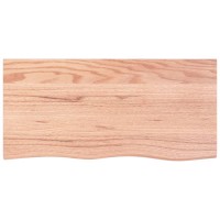 Vidaxl Wall Shelf Light Brown 39.4X19.7X0.8 Treated Solid Wood Oak