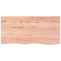 Vidaxl Wall Shelf Light Brown 39.4X19.7X(0.8-1.6) Treated Solid Wood Oak