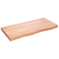 Vidaxl Wall Shelf Light Brown 6.7X19.7X(0.8-2.4) Treated Solid Wood Oak